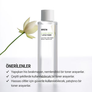 Rovectin - Calming Lotus Toner 200ml (Hyaluronik Asit, Lotus ve Aquaxyl içeren Derinden Nemlendiren Tonik) 200ml