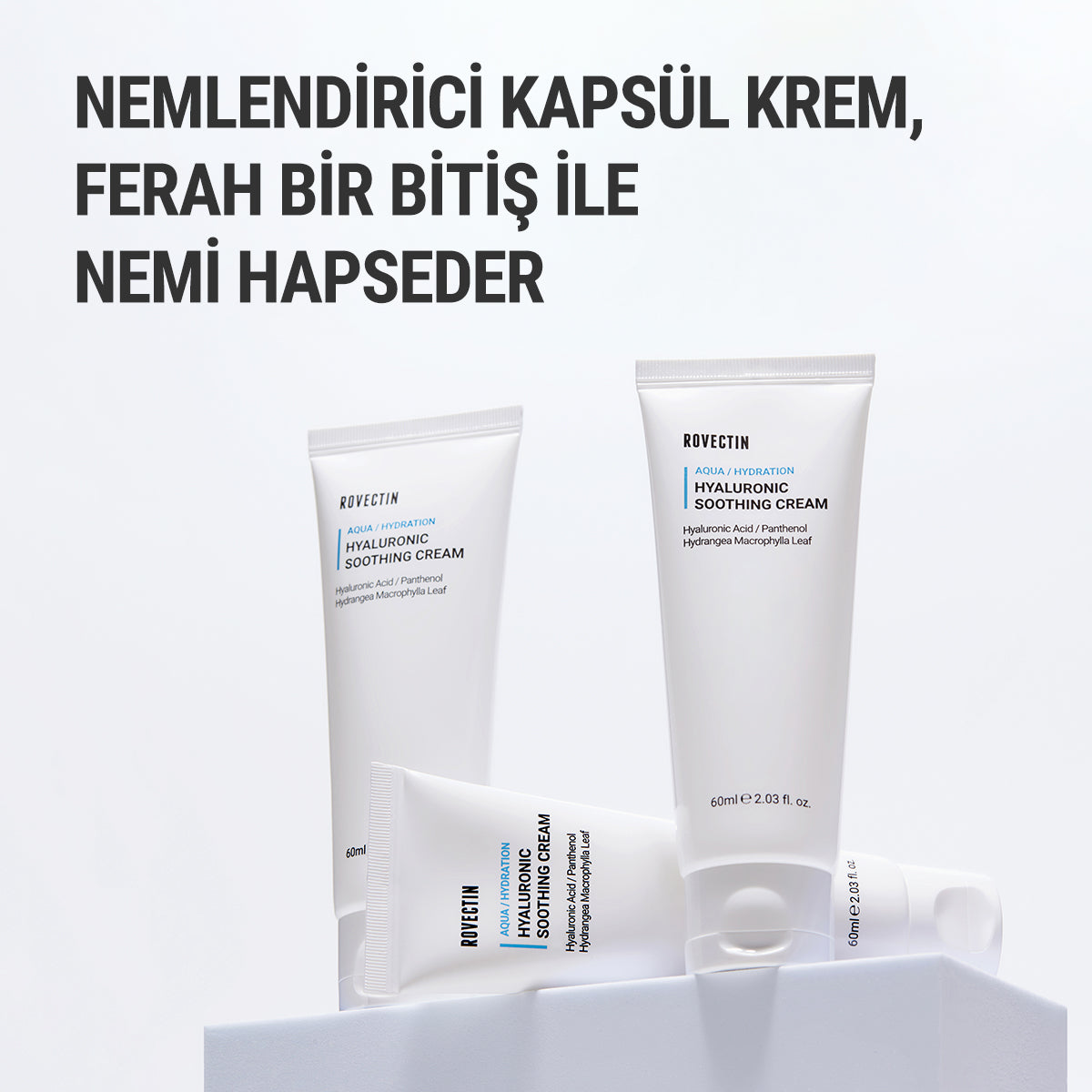 Rovectin - Aqua Hyaluronic Soothing Cream (8 Farklı Hyaluronik Asitli Nem Bariyeri Kremi) 60ml