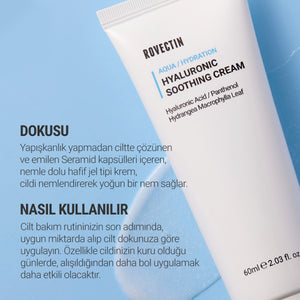 Rovectin - Aqua Hyaluronic Soothing Cream (8 Farklı Hyaluronik Asitli Nem Bariyeri Kremi) 60ml