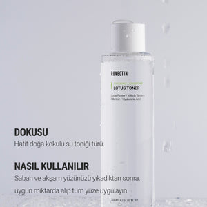 Rovectin - Calming Lotus Toner 200ml (Hyaluronik Asit, Lotus ve Aquaxyl içeren Derinden Nemlendiren Tonik) 200ml