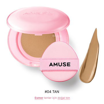 Amuse - Dew Power Vegan Cushion SPF 50+ PA++++ (Centella ve Peptitli Gün Boyu Kalıcı Orta Parlak Bitişli) 15g