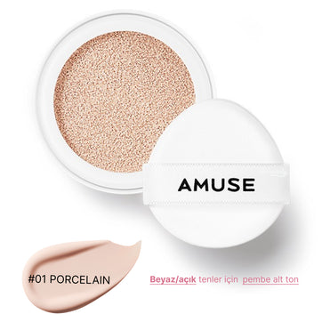 Amuse - (İÇ YEDEK REFILL) Ceramic Skin Perfector SPF 40 PA++ (Seramid ve Peptitli Porselen Cilt Cushion) 15gr (Aynasız ve kapaklıdır)