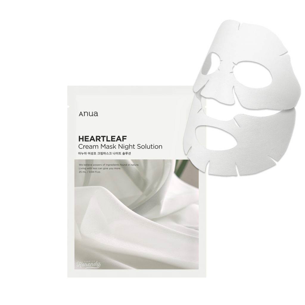 Anua - Heartleaf Cream Sheet Mask Night Solution (Bariyer Koruyucu Nemlendirici Kremsi Kağıt Maske) 25ml