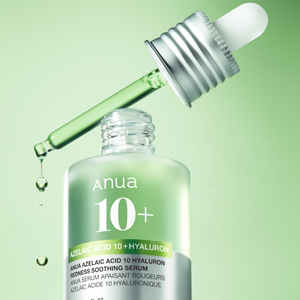 Anua - Azelaic Acid 10 Hyaluron Redness Soothing Serum (Kuruluk Kaynaklı Kızarıklığı Giderici 7 Çeşit Cica Özlü Serum) 30ml