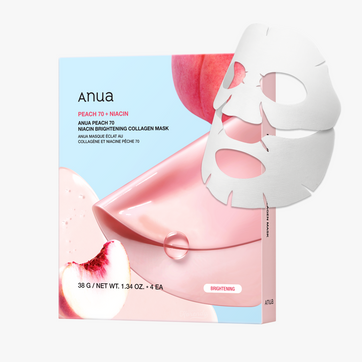 Anua - Collagen Mask - Peach 70 Niacin Brightening (Elastikiyet Koruyucu Şeftali Sulu Kolajenli Şeffaflaşan Maske) 4lü