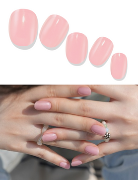 Gelato Factory - Solar Cured Gel Nail #NB-006 Beige Pink - Yapışkan Jel Tırnak 26 Parça EL için