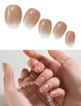 Gelato Factory - Solar Cured Gel Nail #NB-008 Soft Beige - Yapışkan Jel Tırnak 26 Parça EL için