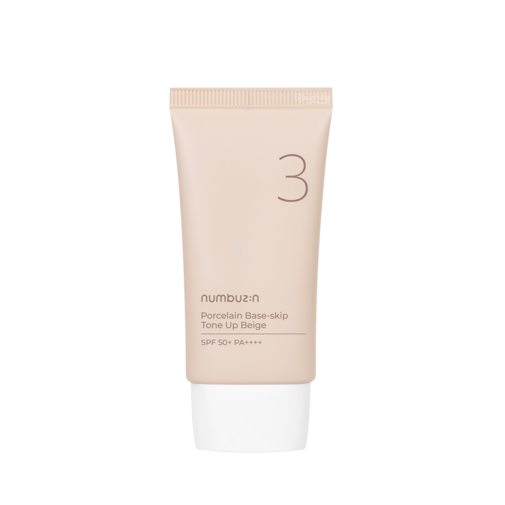 Numbuzin - No.3 Porcelain Base-skip Tone Up Beige SPF50+ PA++++ (Ton Eşitleyici Centella Porselen Cilt Güneş Kremi) 50ml