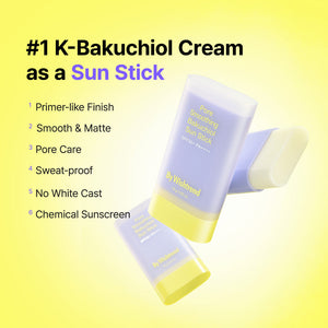 By Wishtrend - Pore Smoothing Bakuchiol Sun Stick SPF 50+ PA++++ (Gözenek Kapatıcı Suya Dayanıklı Peptitli Mat Güneş Koruyucu) 18gr (%25 Tanıtım indirimli)