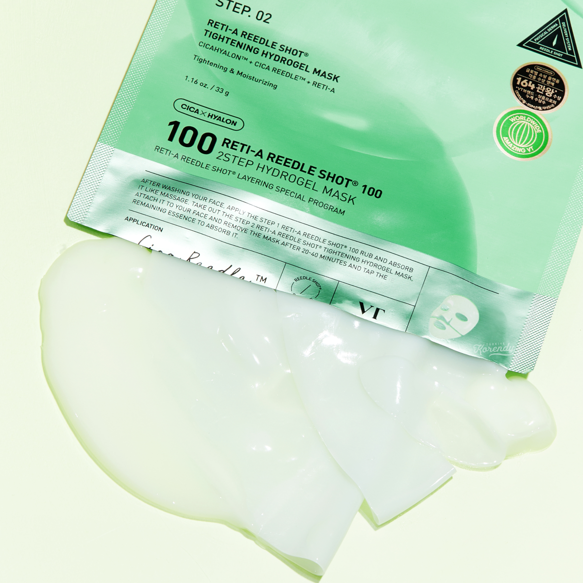 VT Cosmetics - Reti-A Reedle Shot 100 Mask (2 Adımda Mikro Bakımlı Retinollü Maske) 1.5g + 33g