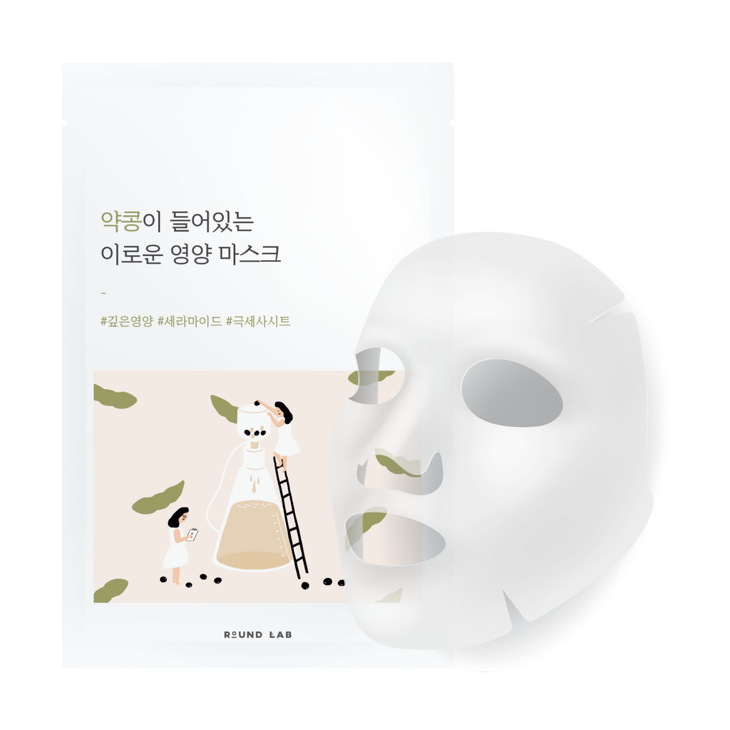 Round Lab - Soybean Nourishing Mask Sheet (Yoğun Besleyici ve Kırışıklık Önleyici Soya Özlü Yaprak Maske) 27ml