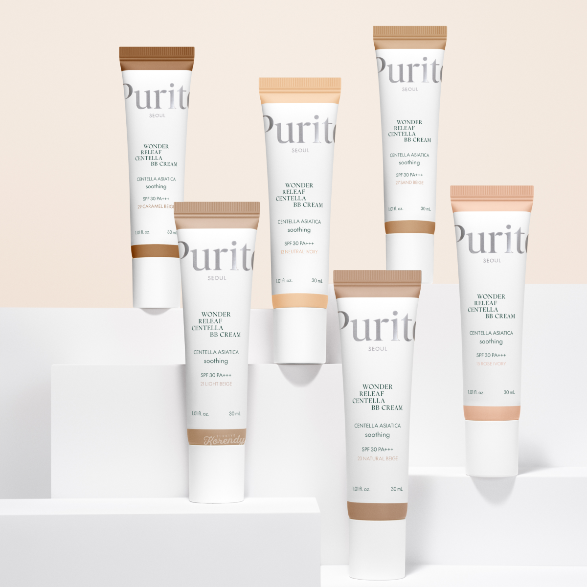 Purito - Wonder Releaf Centella BB Cream SPF30 PA+++ (Yüksek Örtücü Besleyici Centella Özlü BB Krem) 30ml (%30 Tanıtım indirimli)